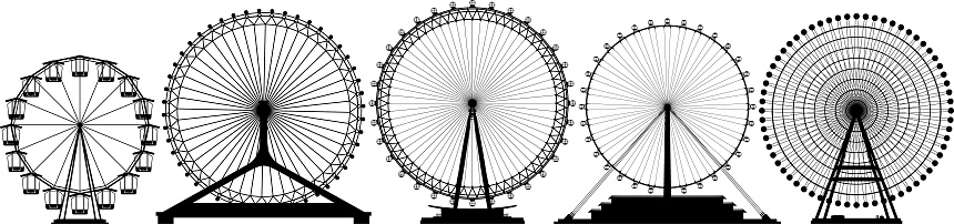 Ferris wheels.
