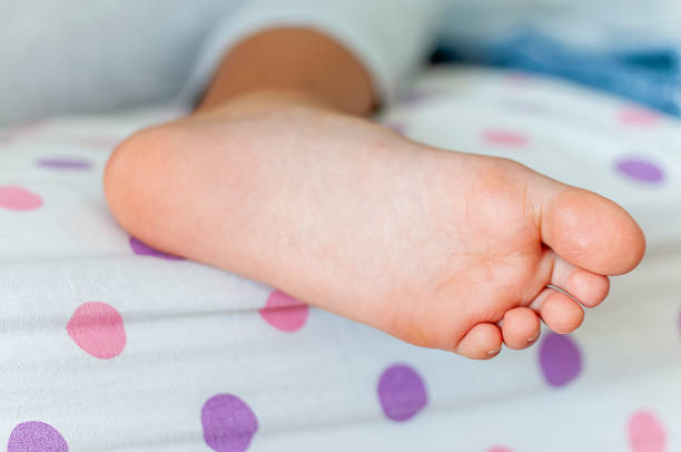 The feet of a child