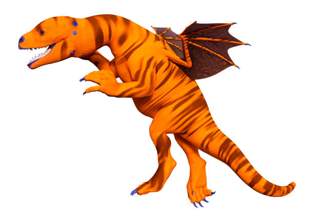 istock 3D illustration fantasy dragon on white 1285939347