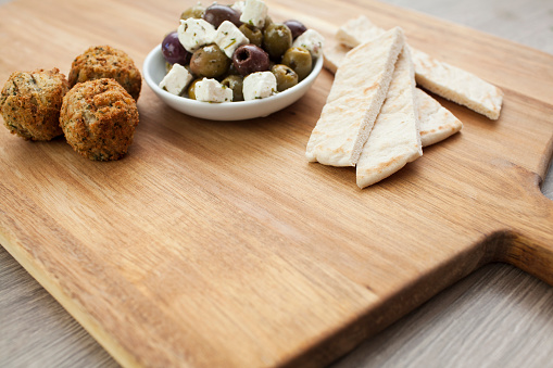 Middle Eastern inspired sharing platter, or Mediterranean appetizer party idea