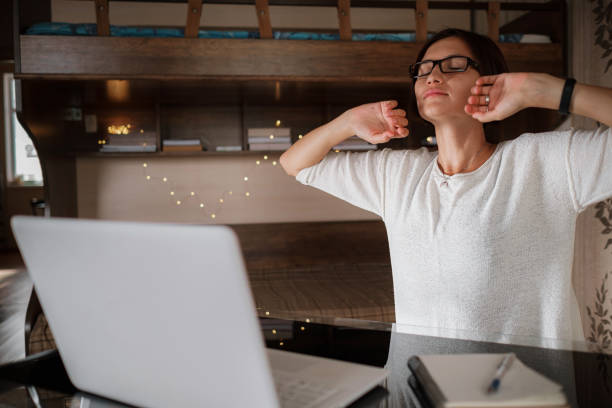 istock Upset asian woman working from home office. 1285939653