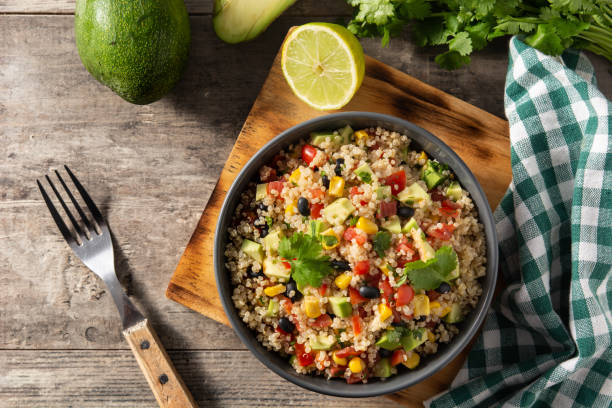 istock Mexican salad with quinoa in bowl 1285939792