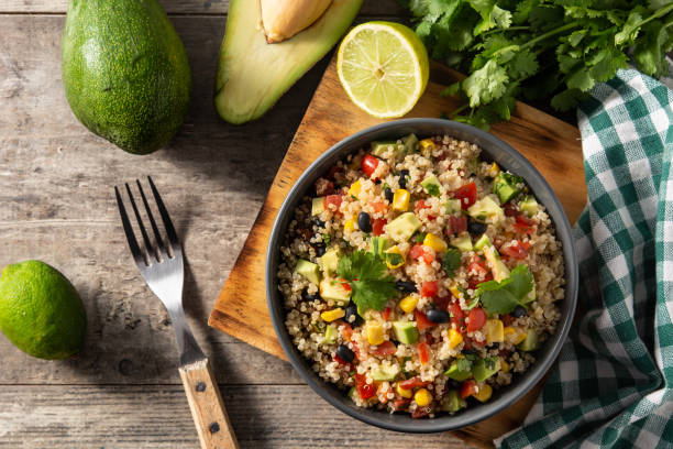 istock Mexican salad with quinoa in bowl 1285939806