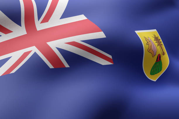 istock Turks and Caicos Islands flag waving 1285940702