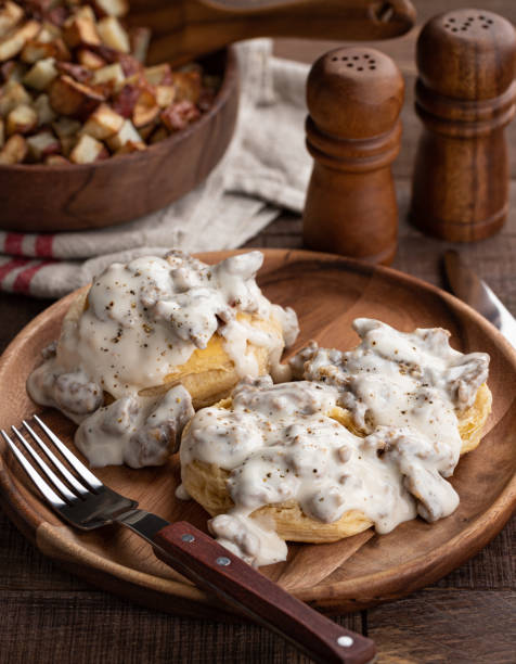 istock Biscuits and Creamy Sausage Gravy 1285940882