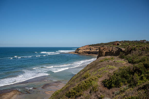istock Looking towards Bells Beach from Jan Juc carpark Torquay, Australia 1285941161