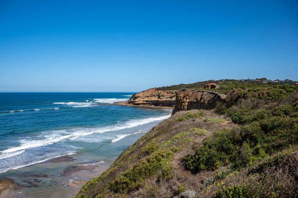 istock Looking towards Bells Beach from Jan Juc carpark Torquay, Australia 1285941258