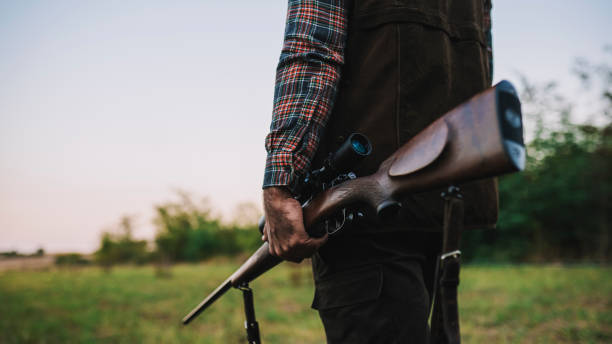 foto de stock de hunters day - rifle fotografías e imágenes de stock