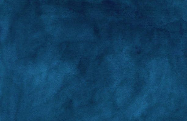 istock Watercolor vintage deep blue background texture. Watercolour abstract old dark ink blue backdrop. Watercolour elegant template. 1285944083