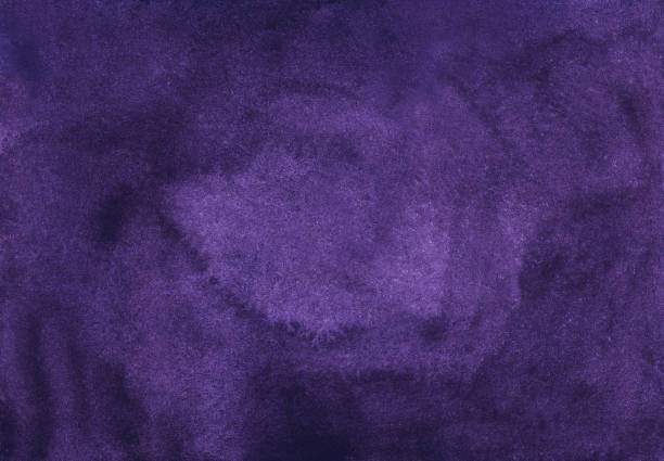 istock Watercolor elegant deep violet background texture. Aquarelle abstract dark purple backdrop. 1285944104