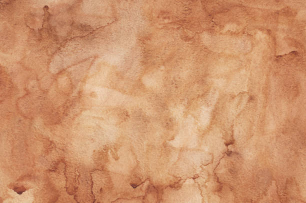 istock Watercolor calm brown background texture. Old parchment backdrop. 1285944120