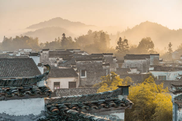 istock Xidi village at sunrise 1285947178
