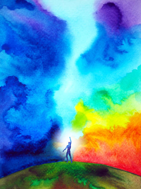 istock human meditate mind mental health yoga chakra spiritual healing abstract energy meditation connect the universe power watercolor painting illustration design drawing art 1285947607