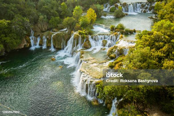 Waterfalls At Krka Stock Photo - Download Image Now - Šibenik, Croatia, Waterfall