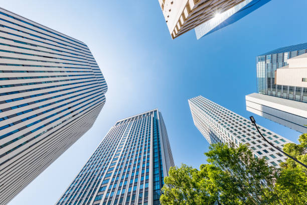 istock Fresh green trees and buildings in Tokyo 1285949144