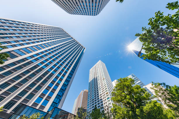 istock Fresh green trees and buildings in Tokyo 1285949269