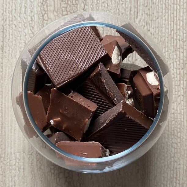 istock Close-up image of milk chocolate and chocolate with nuts 1285954959