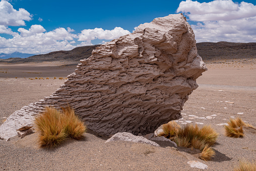 Stone formation in Salar De Tara, Atacama Desert, Chile