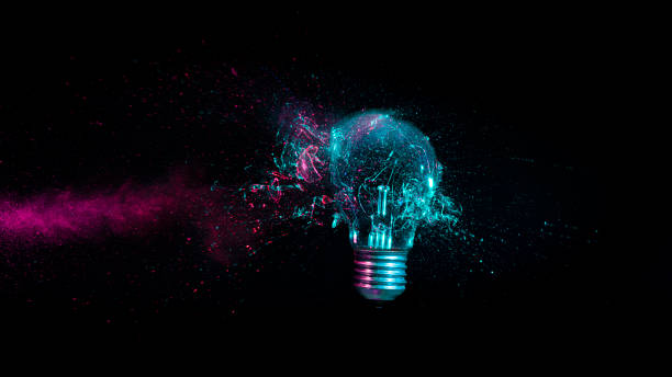 istock explosion of a traditional electric bulb. 1285957063
