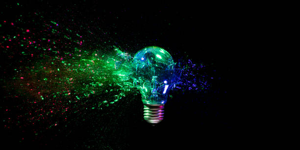 istock high speed image of a real explosion of a traditional tungsten light bulb. 1285957129