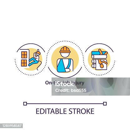 istock On-the-job injury concept icon 1285958587
