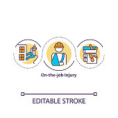 istock On-the-job injury concept icon 1285958587