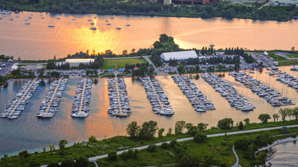 istock View of harbour with boats 1285961300