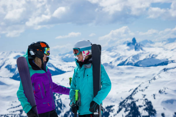 istock Friends skiing together in Whistler 1285961408