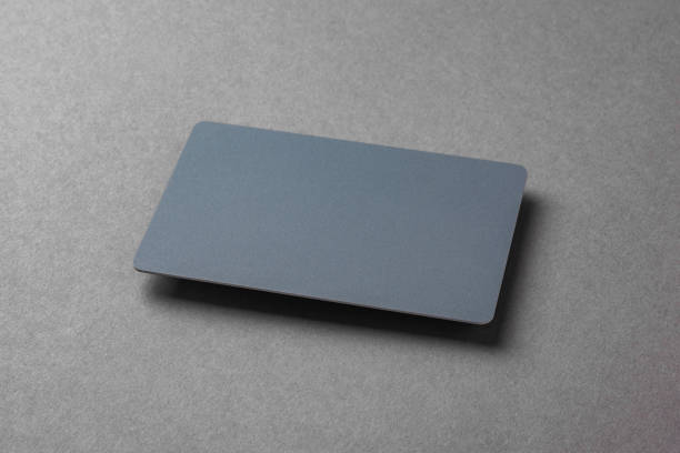 istock Gray business card with shadow on a gray background. 1285968382