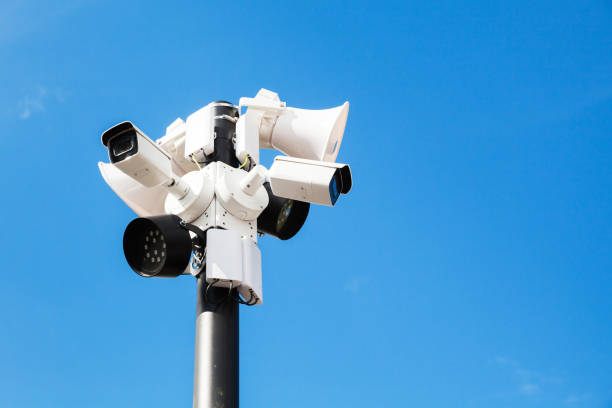 istock CCTV cameras, lights and loudspeakers 1285968387