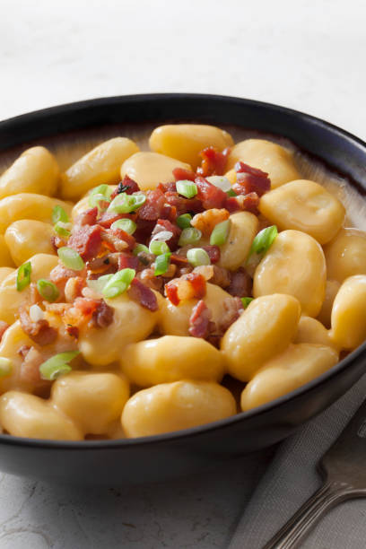 Gnocchi Mac and Cheese with Crispy Bacon and Green Onions