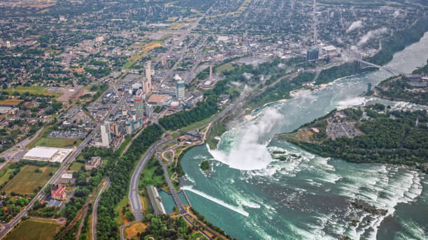 istock View of Niagara Falls with cityscape 1285969347