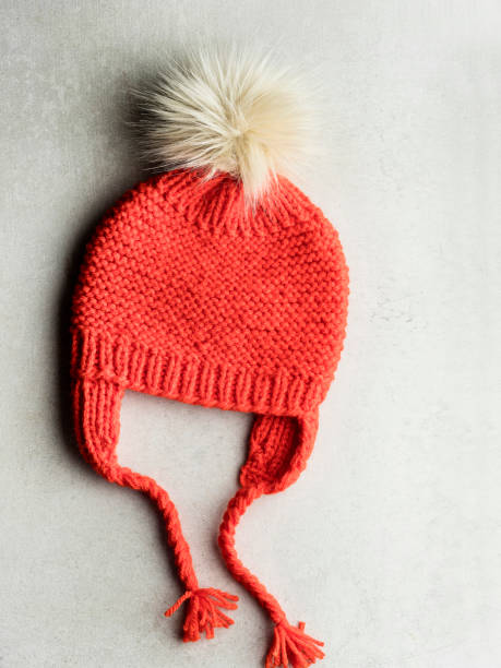 istock Red bobble hat, bobble cap, Red Stocking Hat, Winter Stocking Hat, Warm Winter Hat, 1285970162