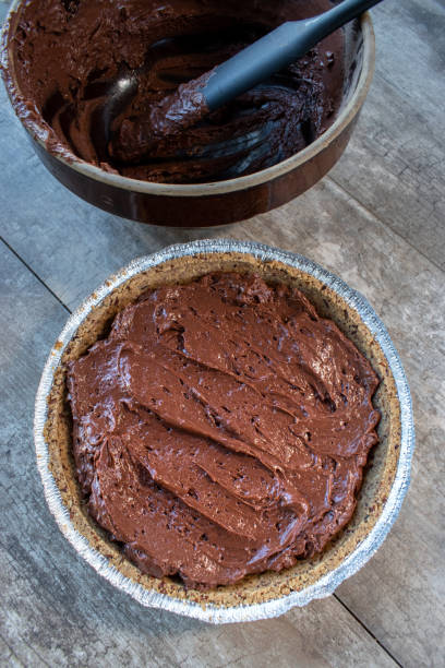 istock top view of chocolate pudding pie 1285971526