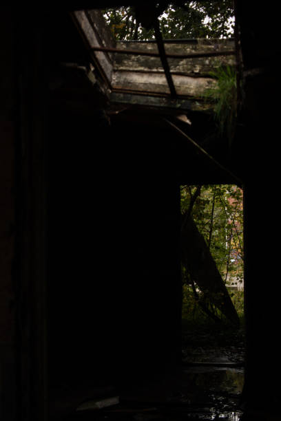 istock Indoor abandoned house light dark 1285975628