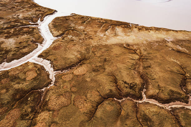 istock Aerial View of Tidal Mudflat 1285981726