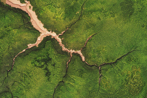 istock Aerial View of Tidal Mudflat 1285981747