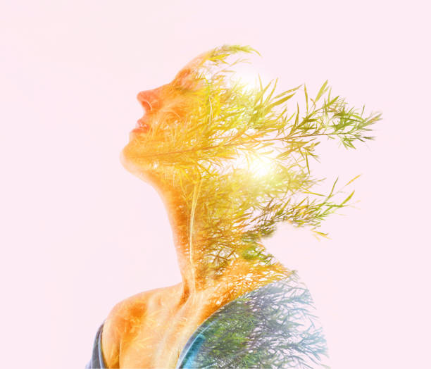 istock Multiple Exposure of woman and ornamental grass 1285983808