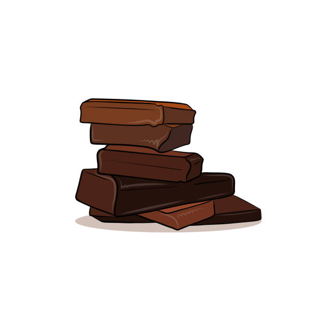 Chocolate Pieces Vector Illustration In Cartoon Style Stock Illustration -  Download Image Now - iStock