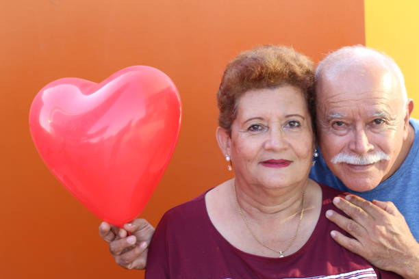 istock Senior couple during valentine´s day 1285988097