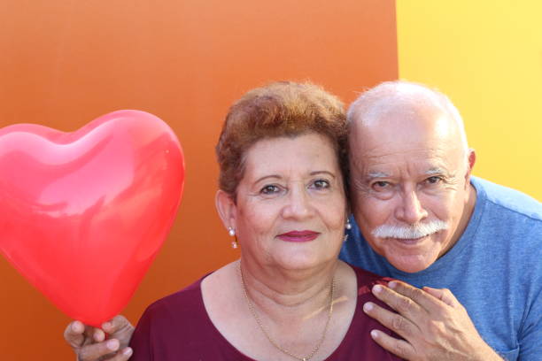 istock Senior couple during valentine´s day 1285988113