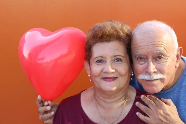 istock Senior couple during valentine´s day 1285988160