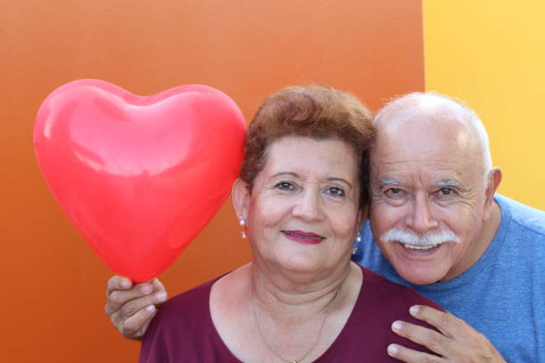 istock Senior couple during valentine´s day 1285988241
