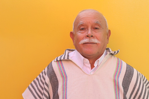 Typical Hispanic Senior man portrait.