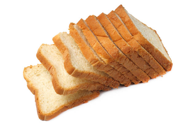 istock Sliced bread for sandwiches and toasts, close-up, white background, copy space, isolate. 1285991123