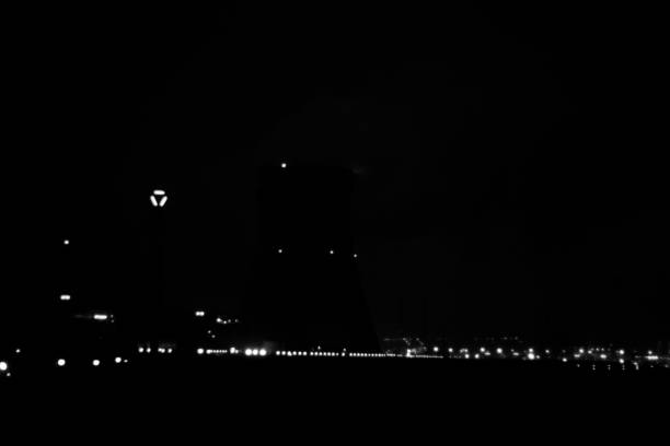 istock City night cyberpunk industrial black and white 1285996982