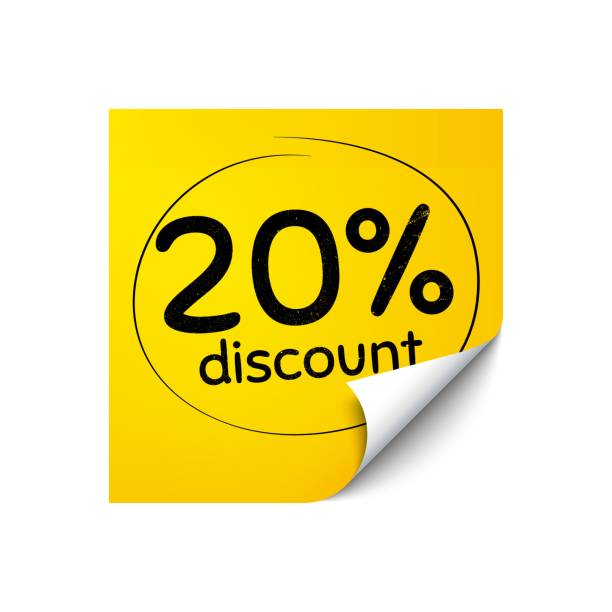 istock 20% Discount. Sale offer price sign. Vector 1285999723