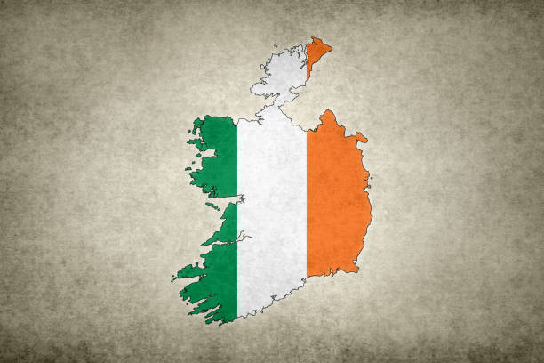 Ireland flag map