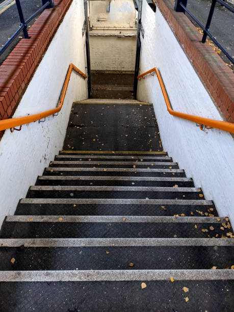 istock Stairs And an Underground Train Station Passageway Spooky Tunnel 1286006908