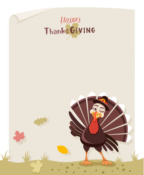 200+ Thanksgiving Turkey Holding A Sign Stock Illustrations, Royalty ...